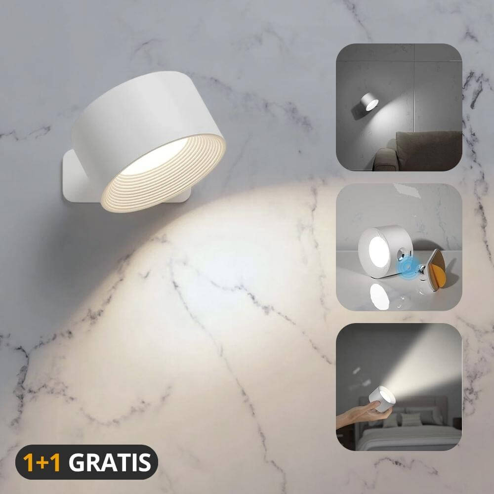 Trendy draadloze wandlamp (tijdelijk 1+1 GRATIS)
