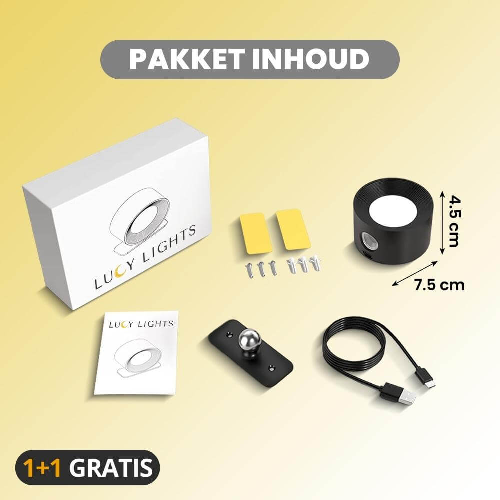 Trendy draadloze wandlamp (tijdelijk 1+1 GRATIS)