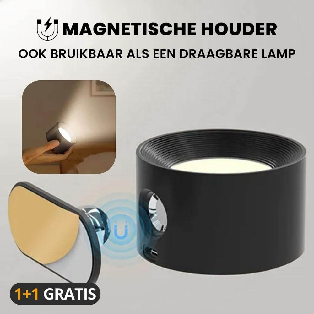 Trendy draadloze wandlamp (tijdelijk 1+1 GRATIS)